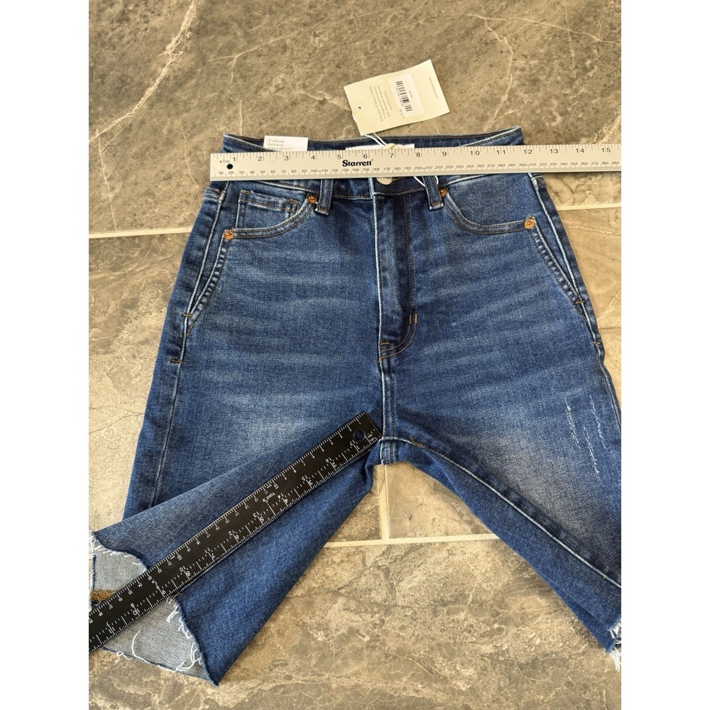 Böhme TNR Jeans Women's Sidekick Denim Bermuda Shorts Size 24 NWT Straight Fit - Picture 8 of 11